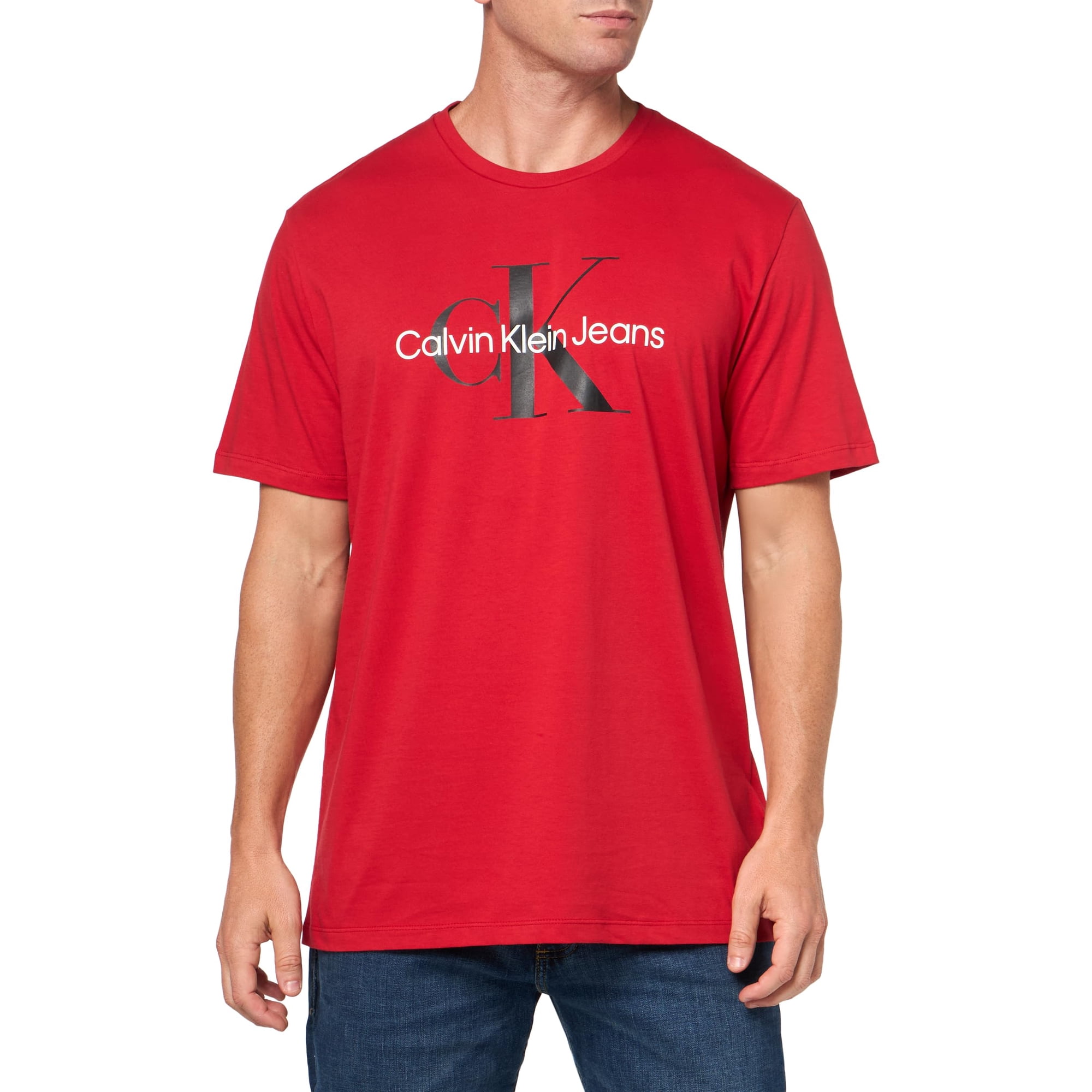 Camiseta De Cuello Redondo Con Logotipo De Monograma De Calvin Klein Para Hombre