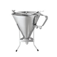 Magideal - Dispensador De Panqueques De Acero Inoxidable, Dispensador De Embudo Para Hacer Pulpo Con Soporte Para Hornear Pasteles, Postres, Utensilios De Cocina