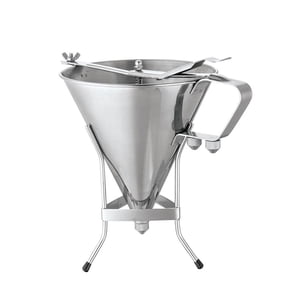Magideal - Dispensador De Panqueques De Acero Inoxidable, Dispensador De Embudo Para Hacer Pulpo Con Soporte Para Hornear Pasteles, Postres, Utensilios De Cocina