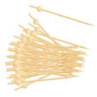 Magideal - 200 Palillos De Fruta De Bambú Para Cócteles, Aperitivos, Sándwiches Y Bocadillos Decorativos Ecológicos. Ideales Para Bodas, Cumpleaños Y Otras Fiest