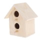 thumbnail image 3 of Suministros Para Pájaros Accesorios Para Jaulas Para Loros Caja De Madera Casa De 2 Orificios Caba?a Para Pájaros, 3 of 5