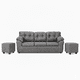 thumbnail image 2 of Living Polonia 3C+2 Pouf Tela Gris, 2 of 3