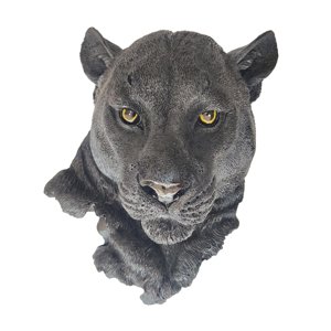 Bothyi - Estatua De Cabeza De Animal Escultura De Montaje En Pared Artesanía Para El Hogar Pantera Negra