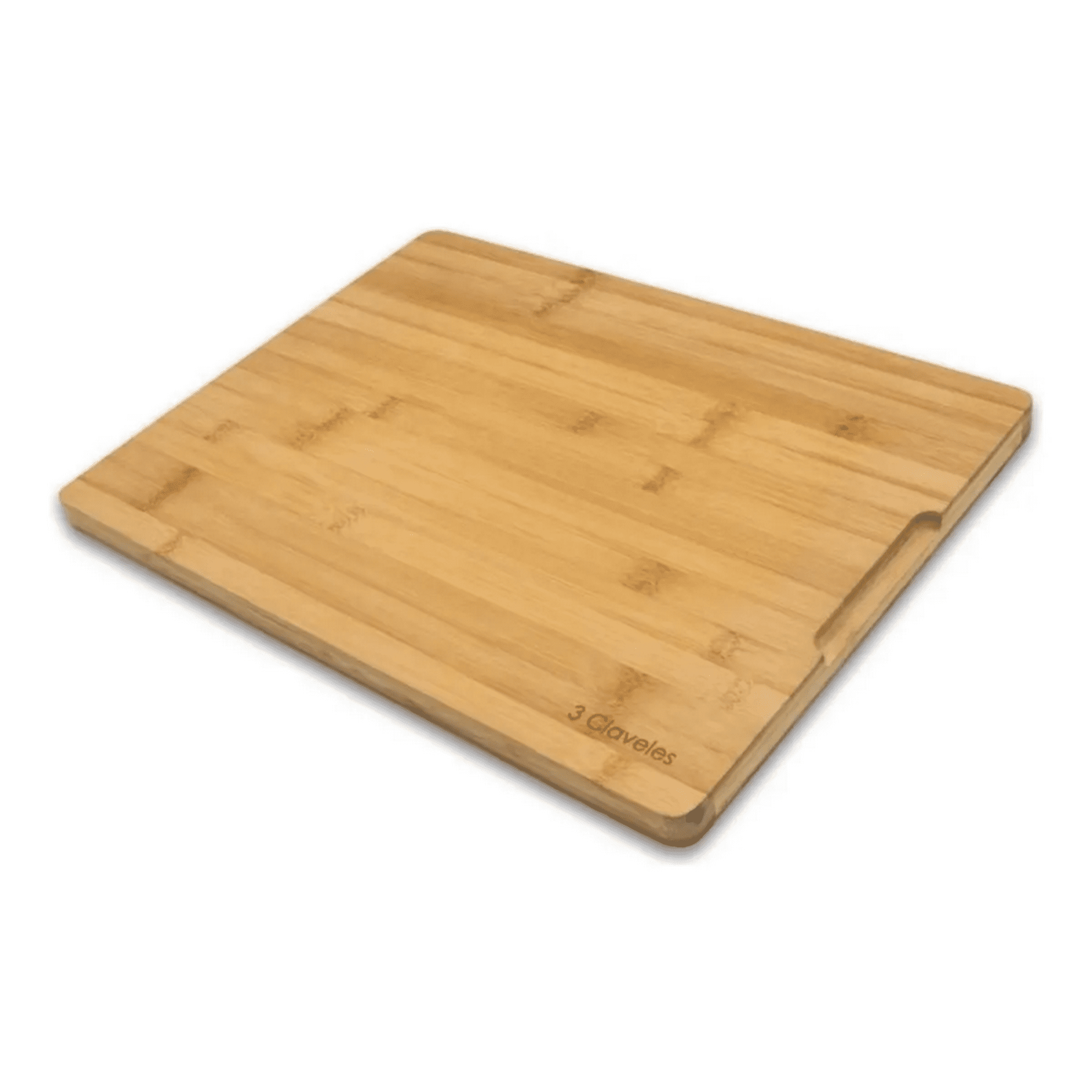 Genérico - Tabla De Corte Tres Claveles Bambu # 4666 Cocina 40x30 Cm Marrón