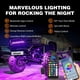 thumbnail image 3 of Kit de luces LED RGB para rocas Nilight, 6 piezas, gran angular, Bluetooth, 3 of 9