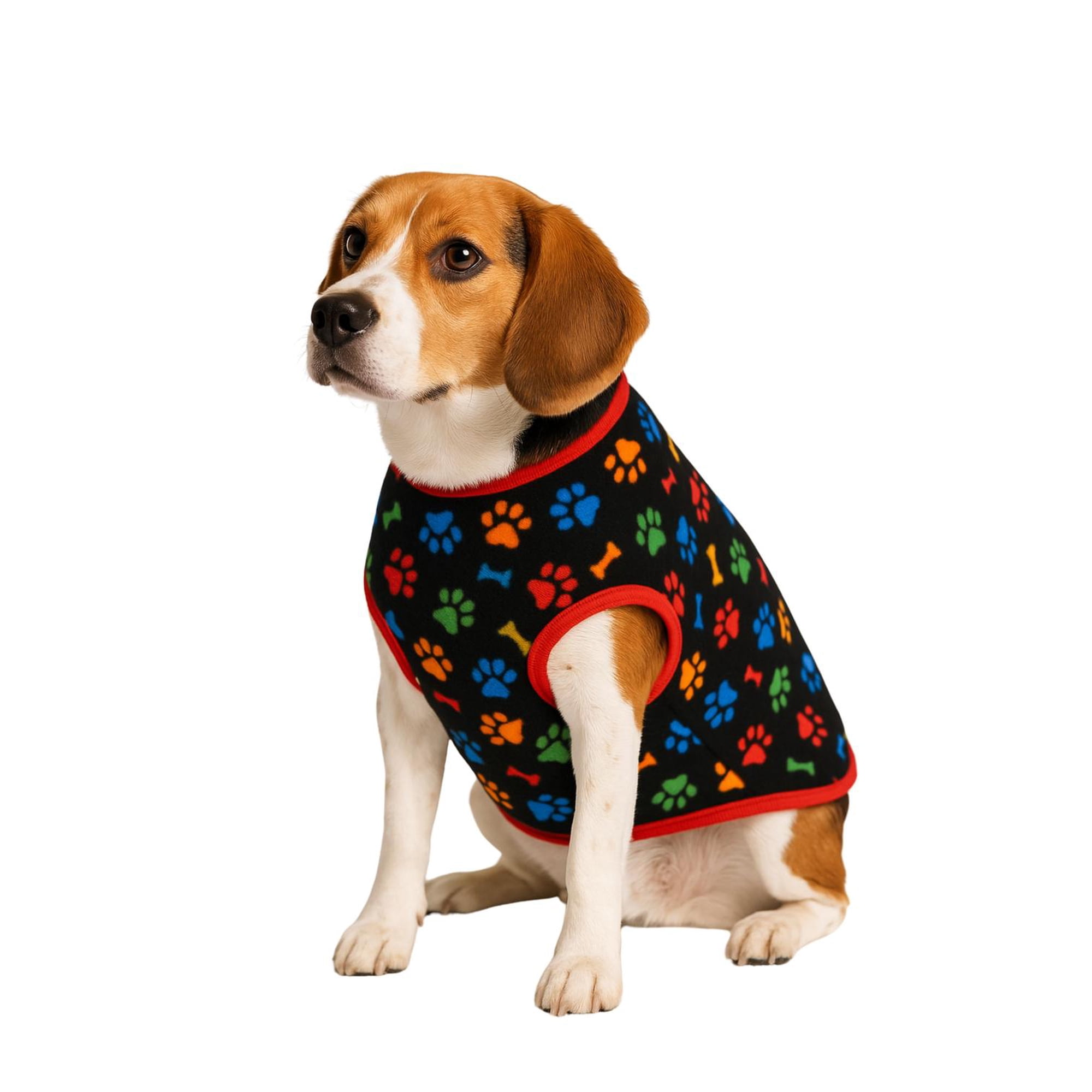 Capa Polar Perro 3XL 57 cm Abrigo Invierno Beagle negro 3XL
