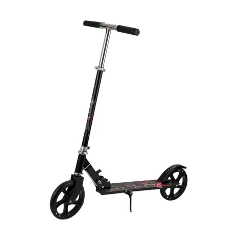 Puntostore - Scooter De 2 Ruedas Plegable Aluminio Color Negro - Ps