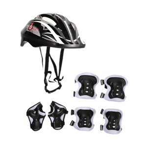 Ioensy - Casco De Bicicleta Para Niños Casco De Monopatín Portátil Para Andar En Monopatín Deportes Al Aire Libre Negro