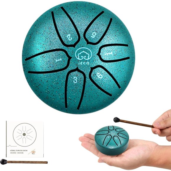 Mini Steel Tongue Drum de 3 pulgadas y 6 notas