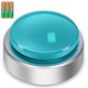thumbnail image 1 of Reloj con botones parlantes BATVOX Large con control de volumen plateado y azul, 1 of 7