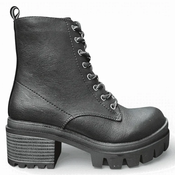 Botín Mujer Urban Chunky Noir Plataforma Bonny Franco