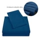 thumbnail image 4 of Juego de sábanas suaves y cubrecamas de alta calidad con bolsillo profundo, color azul, tamaño QUEEN, 4 piezas, 4 of 8