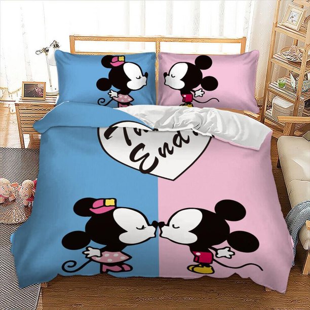 Galaxy Skull Mickey Mouse Quilt Duvet Cover Set Bedding Home Textiles Soft3-Piece Bedding Set
