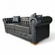 thumbnail image 2 of Sofá Chesterfield 3 Cuerpos Cuero Sintético Pu Black, 2 of 4