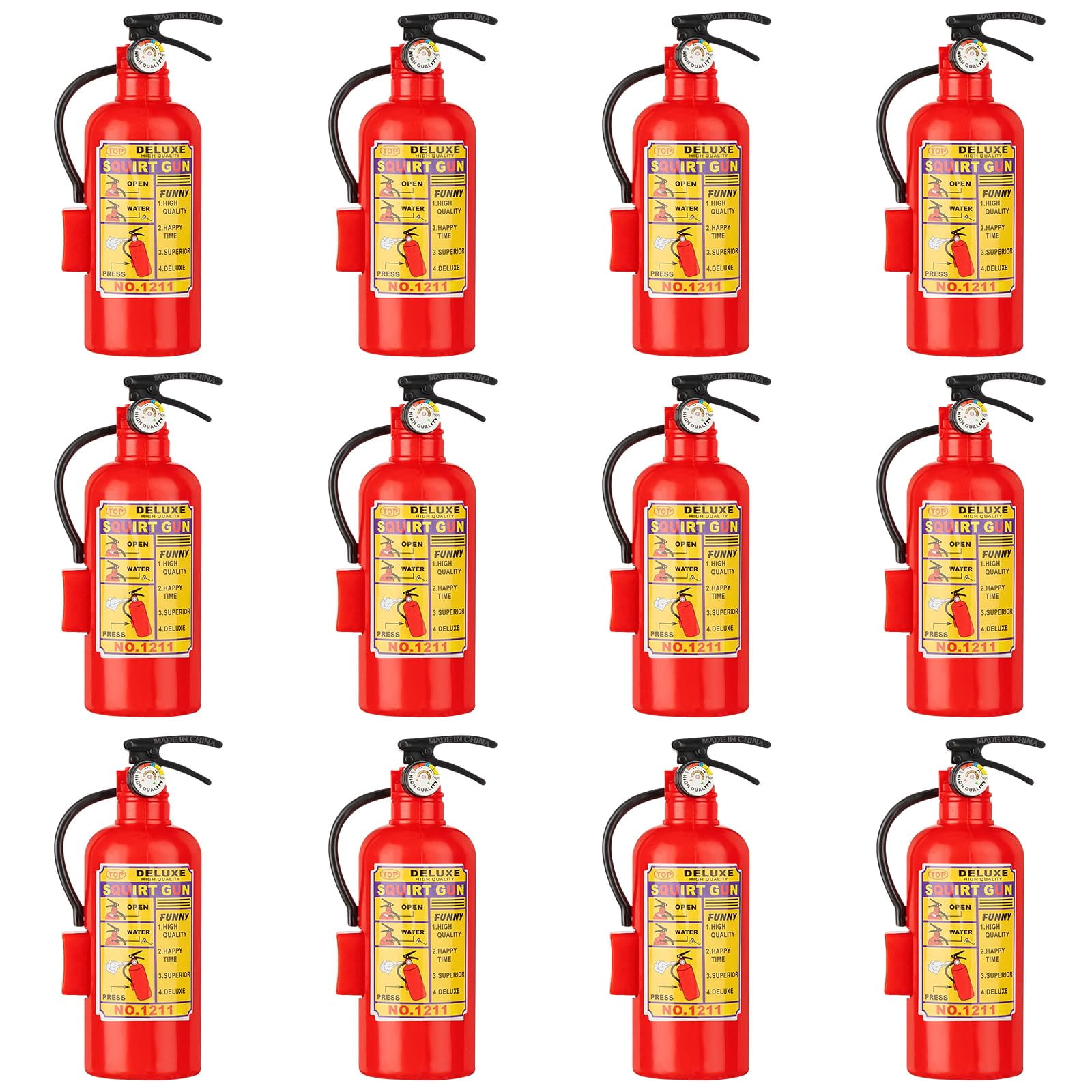 Extintor De Incendios Water Gun Ccinee Mini, 10,8 Cm, Paquete De 12 Unidades Para Niños