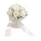 thumbnail image 2 of Bouquet De Boda Para La Novia Flores De Seda Artificial Elegante Bouquet White, 2 of 5
