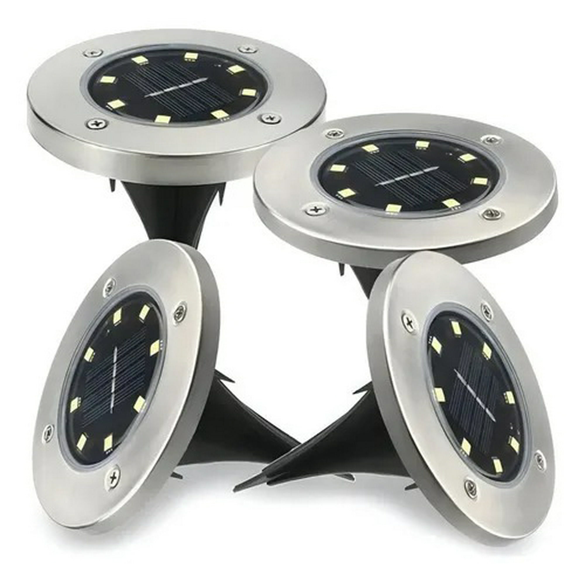 Click Ventas - Kit 4 Focos Tipo Estacas Solares Exterior Jardin Quincho