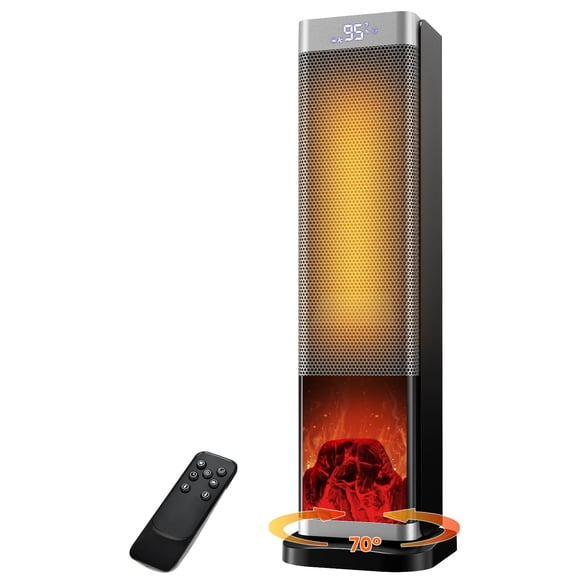 Calentador eléctrico de cerámica PTC mstoekn de 1500 W con control remoto