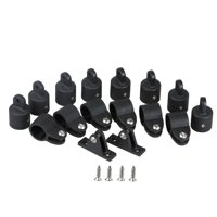 Magideal - Juego De 16 Herrajes Para Capota Bimini, Reemplazo De Ojo De Corredera De Mandíbula Con Tornillos, Tapas De Extremo De Bisagras De Cubierta Fáciles De