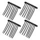 thumbnail image 1 of Unique Bargains 4 Piezas Peines Laterales para el Cabello Antideslizantes Accesorios de Metal 1.3" Negro, 1 of 6
