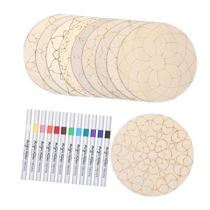 Bothyi - 10 Piezas De Recortes De Madera Sin Terminar Para Dibujar Proyectos De Manualidades Diy Decoración De Fiesta