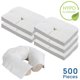 thumbnail image 2 of Fundas para Reposacabezas EarthLite Paquete de 500 de Calidad Médica Blanco, 2 of 7