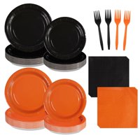 Set De Decoración Para Fiestas, Naranja Y Negro, Grenciano, 24 Unidades