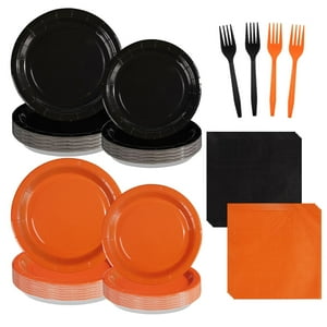 Set De Decoración Para Fiestas, Naranja Y Negro, Grenciano, 24 Unidades
