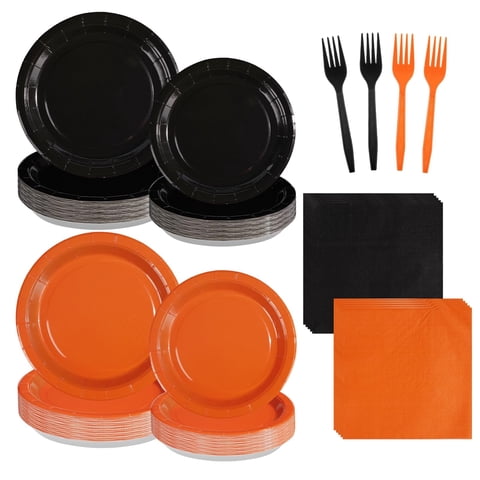 Set De Decoración Para Fiestas, Naranja Y Negro, Grenciano, 24 Unidades