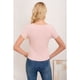 thumbnail image 3 of Polera Mujer Manga Corta Acanalada Tiritas 3394, 3 of 3