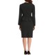 thumbnail image 3 of INSPIRE CHIC Traje de Mujer Conjunto de Ropa para Maestras de Regreso a Clases Trajes de Negocios Blazer Peplum sin Cuello Traje Formal de Falda Lápiz Conjunto de 2 Piezas XS Negro, 3 of 6