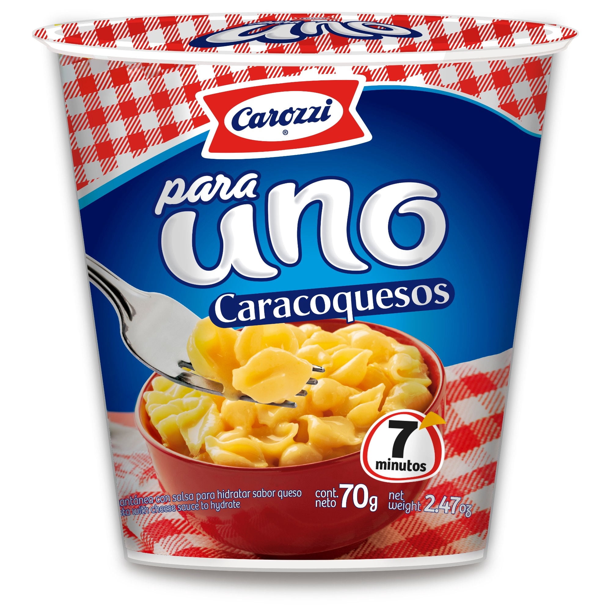 Pasta Para Uno Caracoquesos Cup 70 g Carozzi