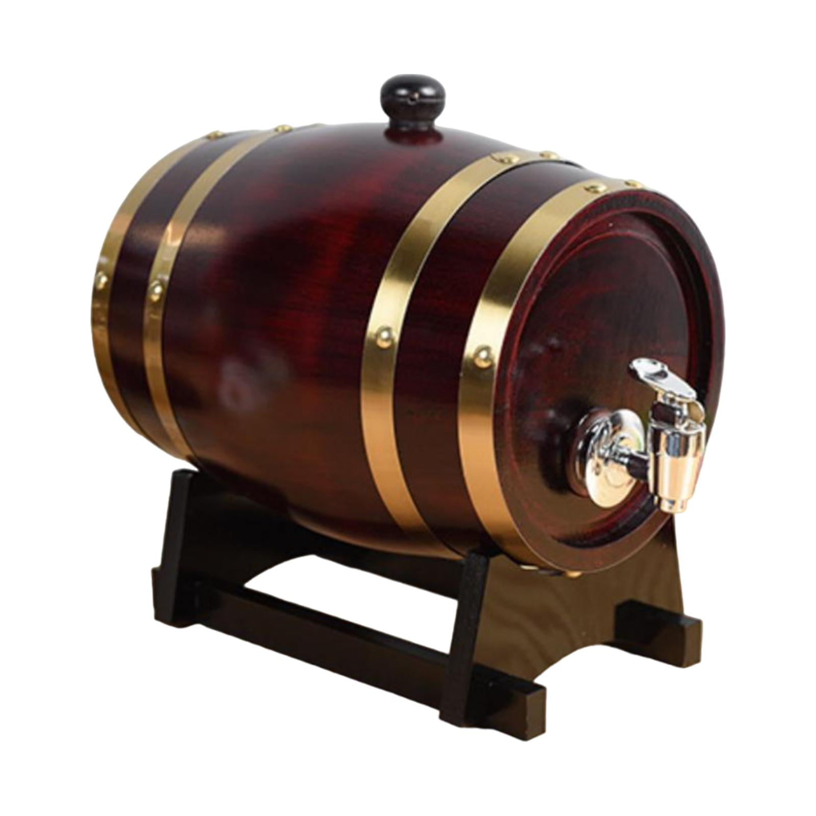 Bothyi - Barril De Envejecimiento De Madera Con Espiga, Barril De Madera De Vino De Regalo Para Mesa De Vino, 3l Retro