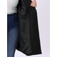 thumbnail image 5 of Abrigos de invierno para mujer de talla grande de Agnes Orinda, abrigos de guisante midi con solapa de un solo pecho y cinturón, con bolsillo, 1X negro, 5 of 6