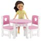 thumbnail image 3 of Mesa de cocina Emily Rose de Doll Furniture para muñecas, 14,5 pulgadas, con 2 sillas, 3 of 9