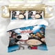 thumbnail image 5 of Padre de Familia Conjunto de sábanas temático, trío de piezas, cómodo y amigable con la piel, diseño único, regalo de decoración para el hogar para familiares, amigos y fans,135cm *200cm, 5 of 6