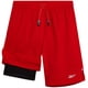 thumbnail image 1 of Pantalones cortos de baloncesto Reebok 2 en 1 para niños con forro de compresión, color rojo, 1 of 7