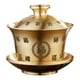 thumbnail image 2 of Taza De Té Y Platillo De Latón Portátil Tradicional Para Restaurantes Oficina Cocina Fu Palabra, 2 of 3
