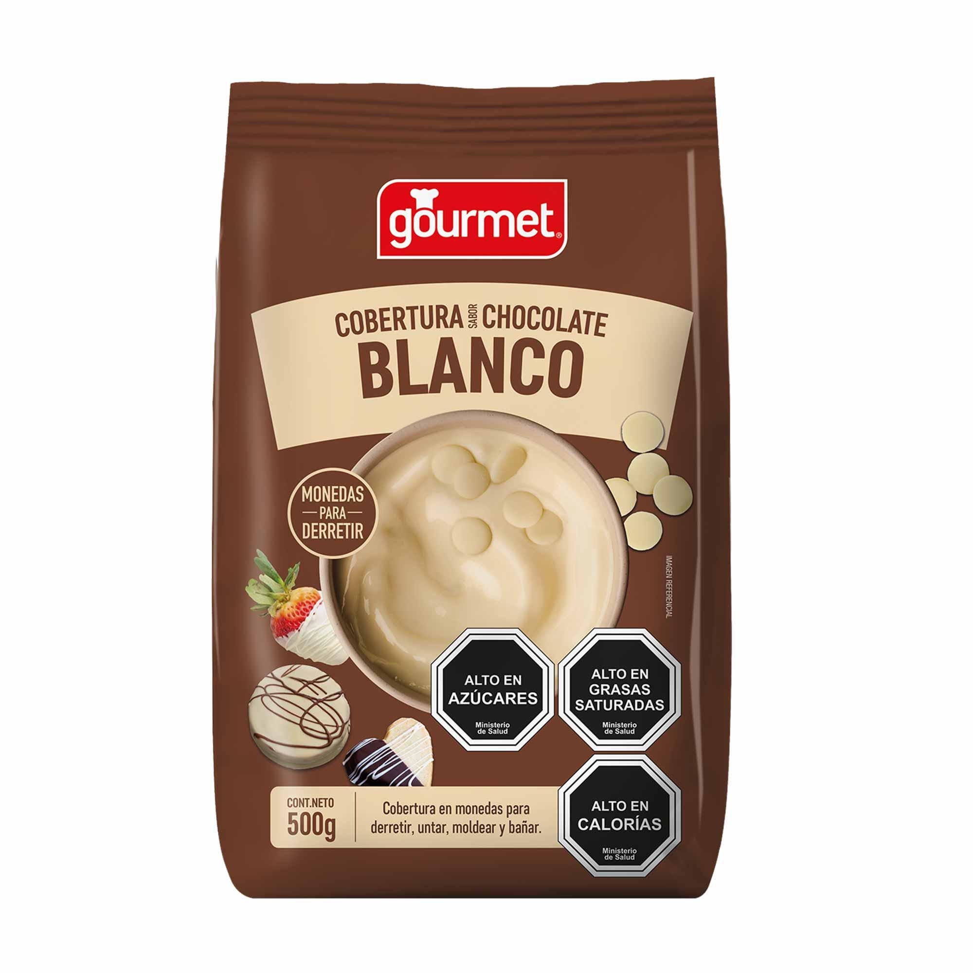 Cobertura Sabor Chocolate Blanco Paquete 500 g Gourmet