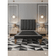 thumbnail image 3 of Cama De Plaza Lineal Gris Oscuro Felpa, 3 of 3