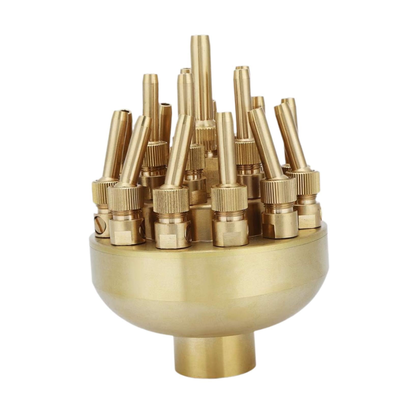 Magideal - 1 "fuente De La Fuente Ajustable, Cobre, 3 Niveles Presador De Estímulo Fuente De Rociador Cabeza De Rociador Para El Estanque De Jardín Al Aire Libre