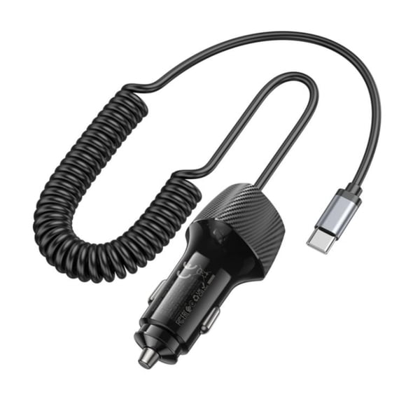 Cargador BZ31E 30W+18W - QC3.0 con Cable tipo C Integrado - Carga Rápida Dual USB