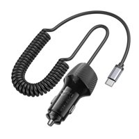 Borofone - Cargador Bz31E 30W+18W - Qc3.0 Con Cable Tipo C Integrado - Carga Rápida Dual Usb