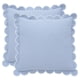 thumbnail image 1 of Funda de almohada BEBE BASK azul festoneada, 100% algodón, 45 x 45 cm, juego de 2, 1 of 9
