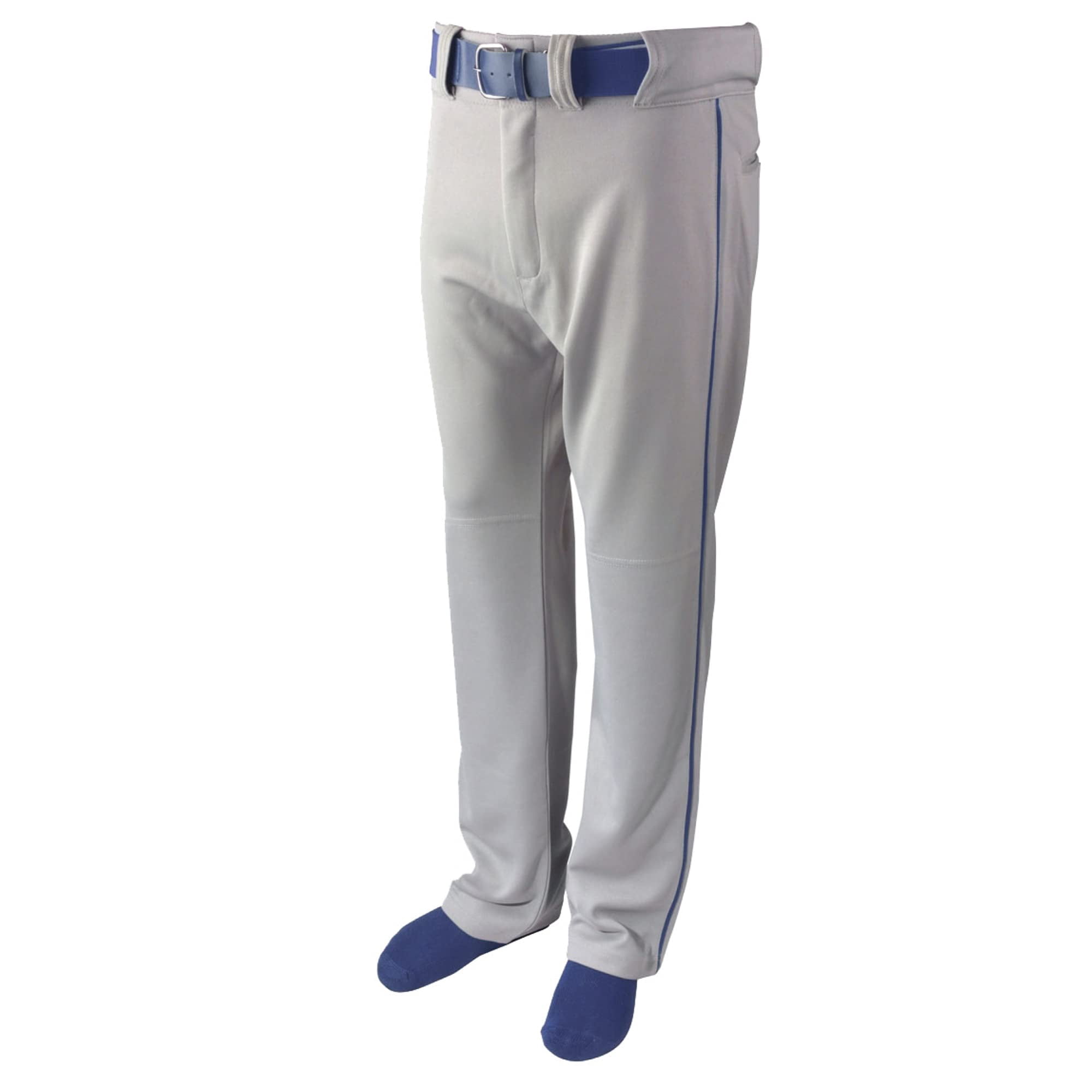 Martin Sports - Cinturón De Béisbol Y Sóftbol Pants Martin Con Trabilla Gris Con Ribetes Azul Marino