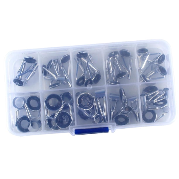Kit de reparación de punta de caña de de 36 uds, guías de caña de , de cerámica de material acero inoxidable, guía de punta de caña, Kit de