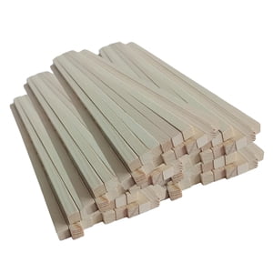 Magideal - 100 Piezas De Palitos Cuadrados Sin Terminar, Tiras De Clavijas Largas, Palitos De Madera Para Manualidades, Decoración Del Hogar, Construcción De Mod 500Mmx2Mmx2Mm