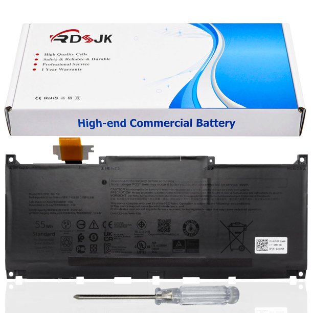 Batería RDSJ MN79H para portátil Dell XPS 13 Plus 9320 P151G i5 93204K XPS 9320 XPS9320 XPS9320-7523BLK-PUS XPS9320-7585SLV-PUS Serie J7H5M 0J7H5M NXRKW 0NXRKW 0MN79H 11,55 V 55 Wh