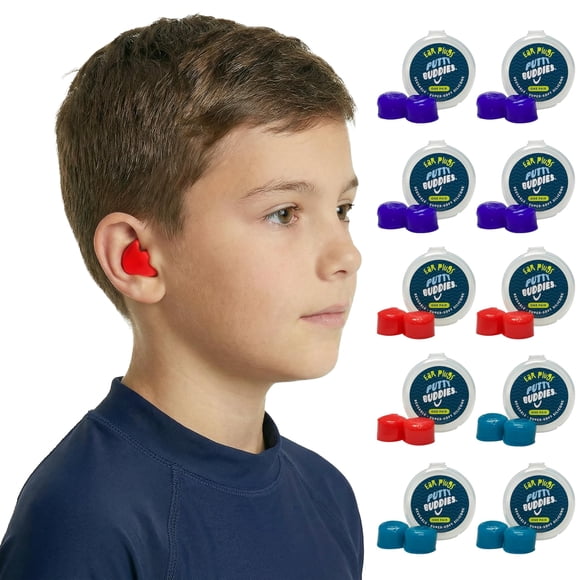 Tapones para los oídos Putty Buddies de silicona moldeable, 10 pares