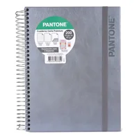 Cuaderno Premium Pantone Metalizado Carta Con Elástico 7Mm Plateado